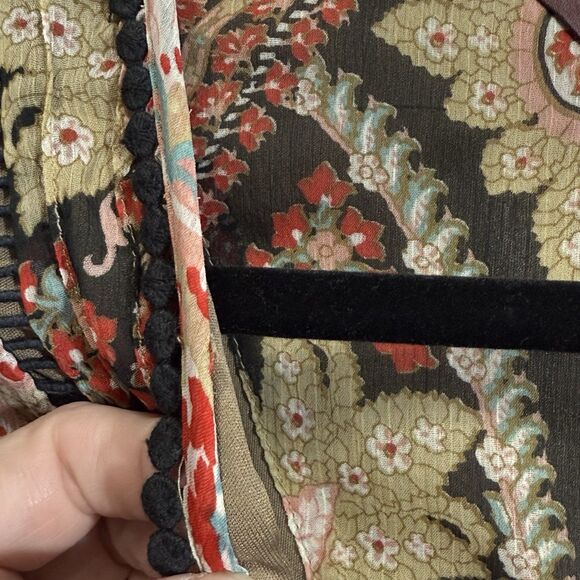 Anthropologie Ranna Gill Joss Kimono Dress Mini Paisley Boho Festival Size 4 - Picture 13 of 14